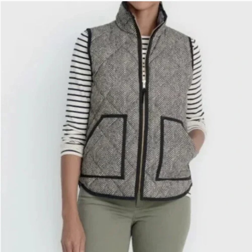 41 Hawthorn Vest Womens Medium Grey Quilted Full Zip Pockets Outdoors Large